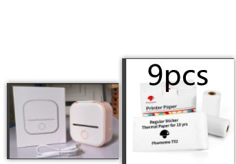 Portable Mini Thermal Label Printer Home Photo Printer Student Wrong Question Printer Bluetooth-compatible Mini Label Printer Price Tag - Big Cart Sky