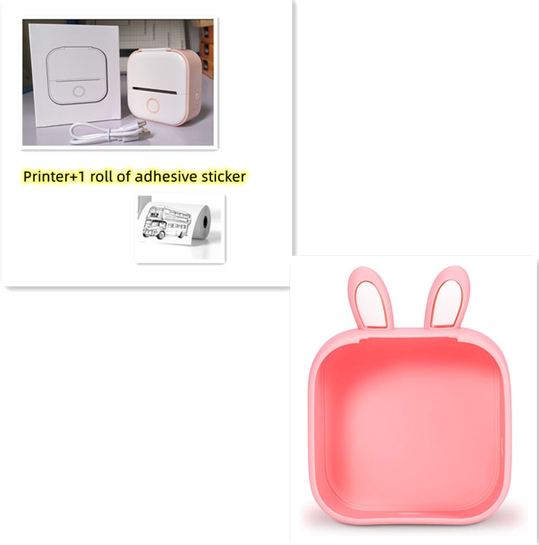 Portable Mini Thermal Label Printer Home Photo Printer Student Wrong Question Printer Bluetooth-compatible Mini Label Printer Price Tag - Big Cart Sky