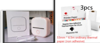 Portable Mini Thermal Label Printer Home Photo Printer Student Wrong Question Printer Bluetooth-compatible Mini Label Printer Price Tag - Big Cart Sky