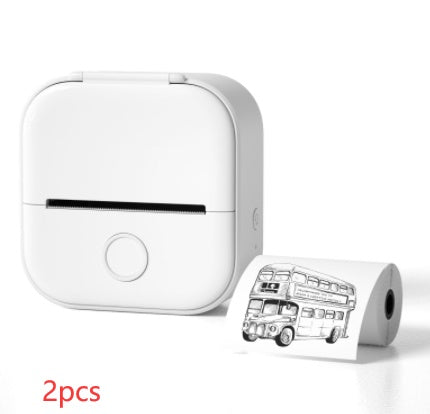 Portable Mini Thermal Label Printer Home Photo Printer Student Wrong Question Printer Bluetooth-compatible Mini Label Printer Price Tag - Big Cart Sky