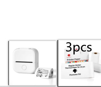 Portable Mini Thermal Label Printer Home Photo Printer Student Wrong Question Printer Bluetooth-compatible Mini Label Printer Price Tag - Big Cart Sky