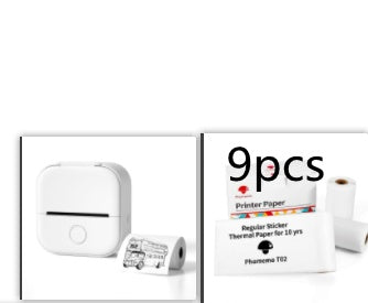 Portable Mini Thermal Label Printer Home Photo Printer Student Wrong Question Printer Bluetooth-compatible Mini Label Printer Price Tag - Big Cart Sky