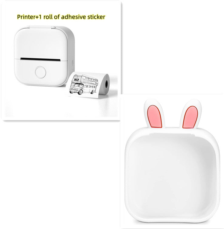 Portable Mini Thermal Label Printer Home Photo Printer Student Wrong Question Printer Bluetooth-compatible Mini Label Printer Price Tag - Big Cart Sky