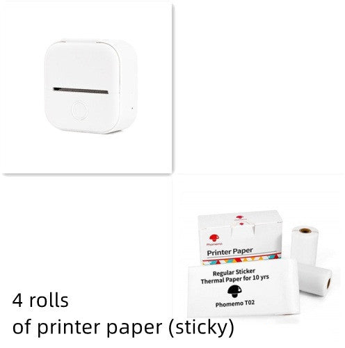 Portable Mini Thermal Label Printer Home Photo Printer Student Wrong Question Printer Bluetooth-compatible Mini Label Printer Price Tag - Big Cart Sky
