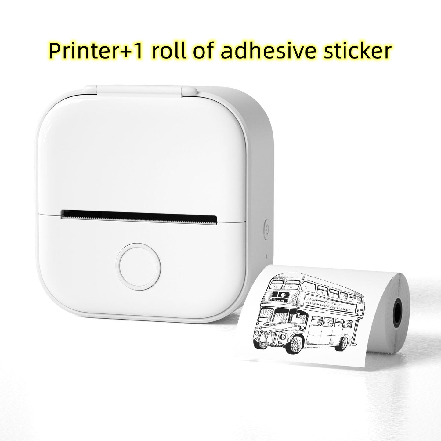 Portable Mini Thermal Label Printer Home Photo Printer Student Wrong Question Printer Bluetooth-compatible Mini Label Printer Price Tag - Big Cart Sky