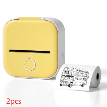 Portable Mini Thermal Label Printer Home Photo Printer Student Wrong Question Printer Bluetooth-compatible Mini Label Printer Price Tag - Big Cart Sky