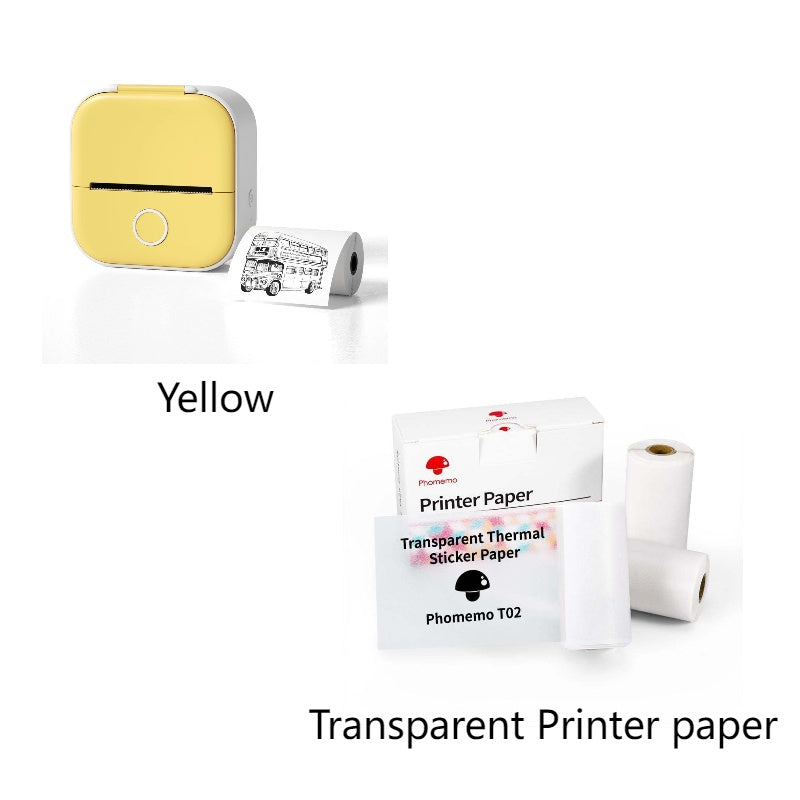 Portable Mini Thermal Label Printer Home Photo Printer Student Wrong Question Printer Bluetooth-compatible Mini Label Printer Price Tag - Big Cart Sky