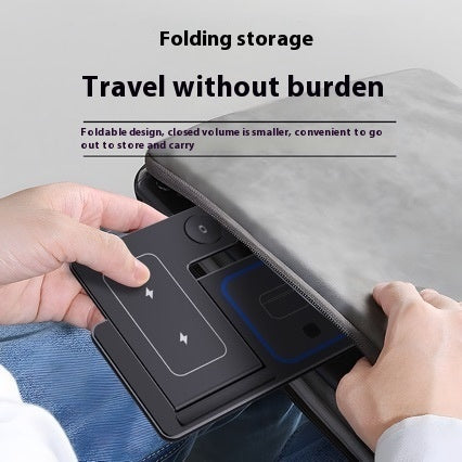 15W 3 In 1 LED Fast Wireless Charger Stand Foldable Charging Station For Smart Phone 15 14 13 12 11 IWatch 9 8 7 6 5 Airpods Pro - Big Cart Sky
