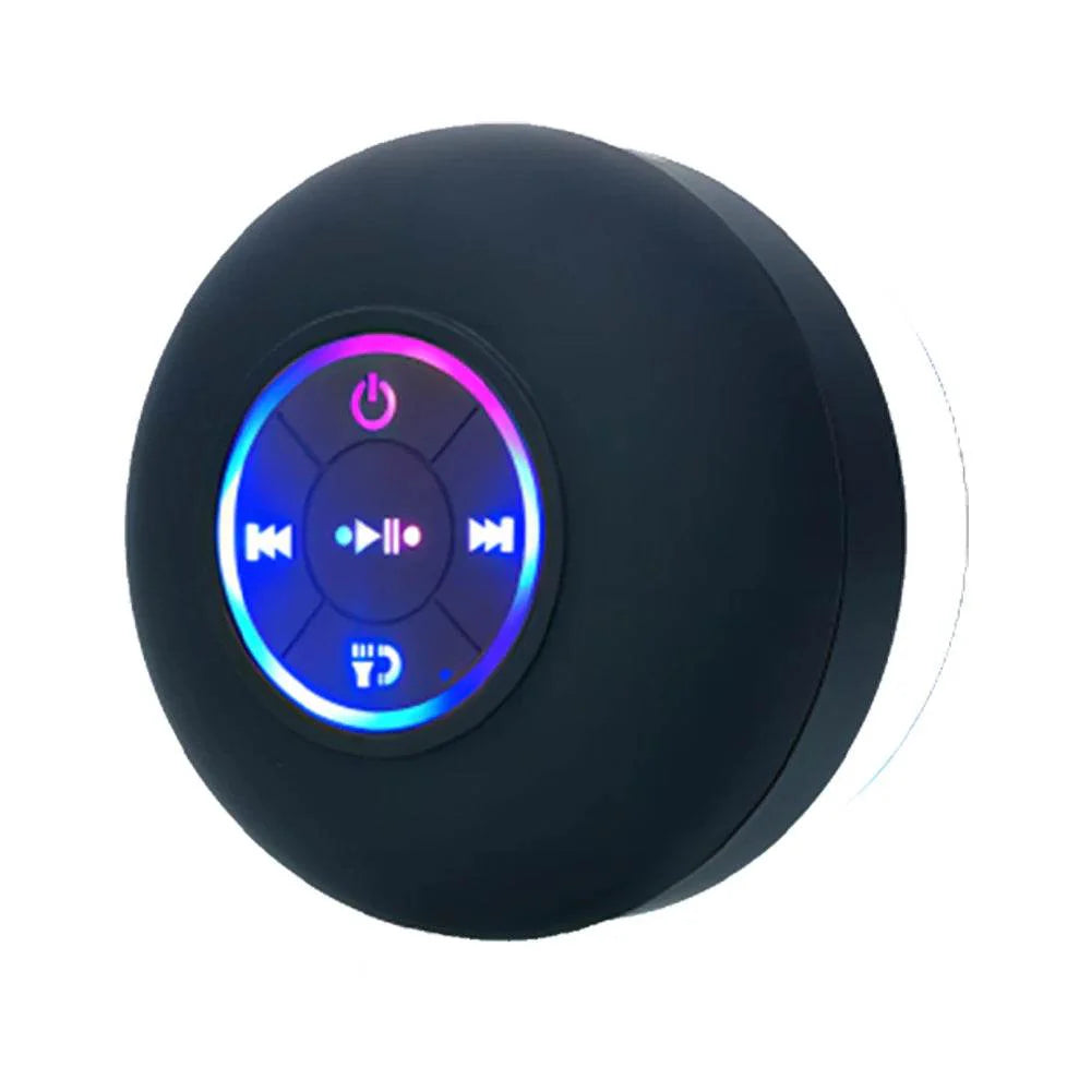 Portable Wireless Bluetooth Speaker – LED IPX4 Waterproof Mini Stereo Sound Box with Large Suction Cup - Big Cart Sky