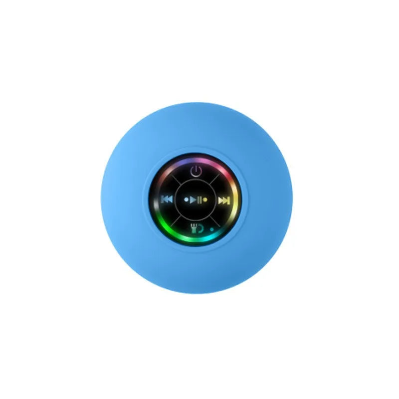 Portable Wireless Bluetooth Speaker – LED IPX4 Waterproof Mini Stereo Sound Box with Large Suction Cup - Big Cart Sky