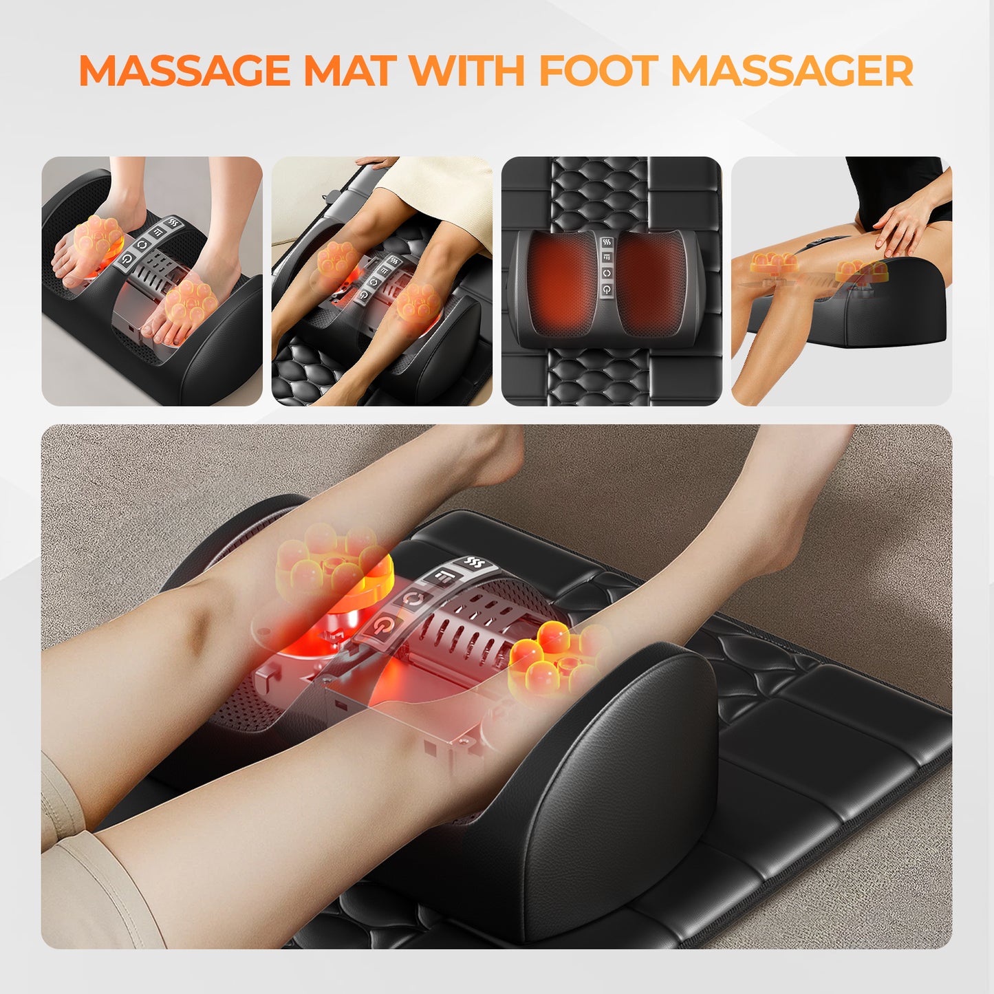 Amazon Restricted Products  Foldable Massage Mattress Controller With Smart Heating And Timer, Perfect For Full-body Relaxation At Home, Portable And Convenient For Home Use - Big Cart Sky