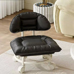 Rolling Low Stool with Backrest