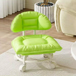 Rolling Low Stool with Backrest