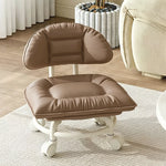 Rolling Low Stool with Backrest