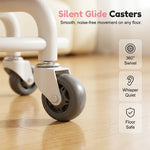 Rolling Low Stool with Backrest