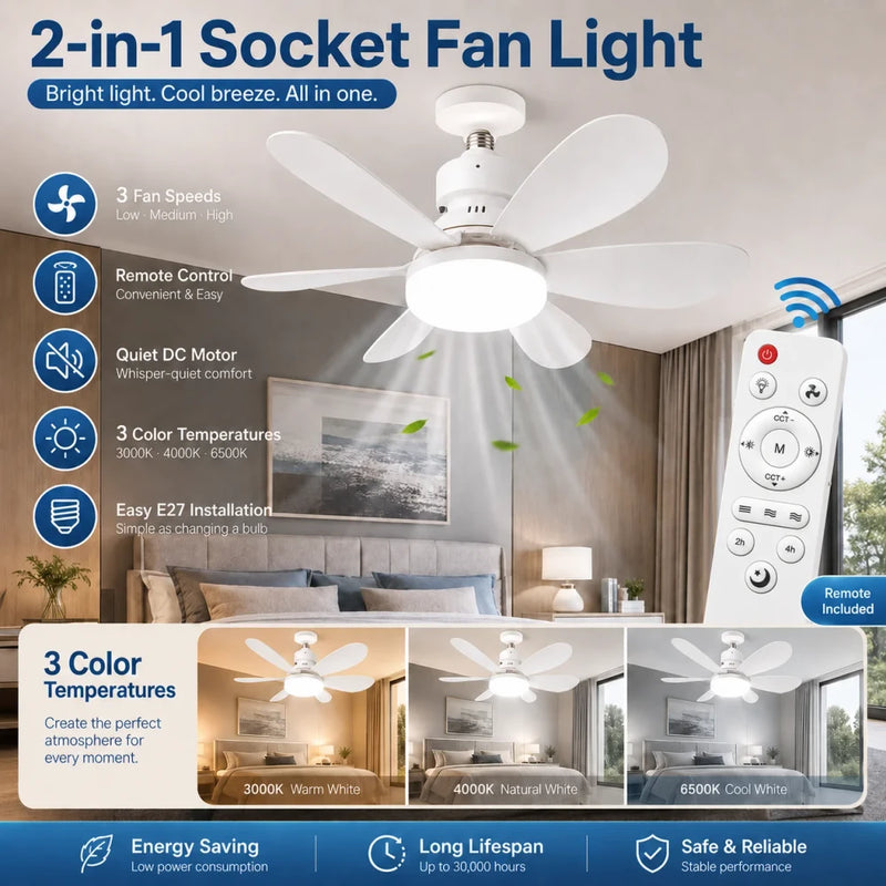 Dimmable LED Ceiling Fan Light