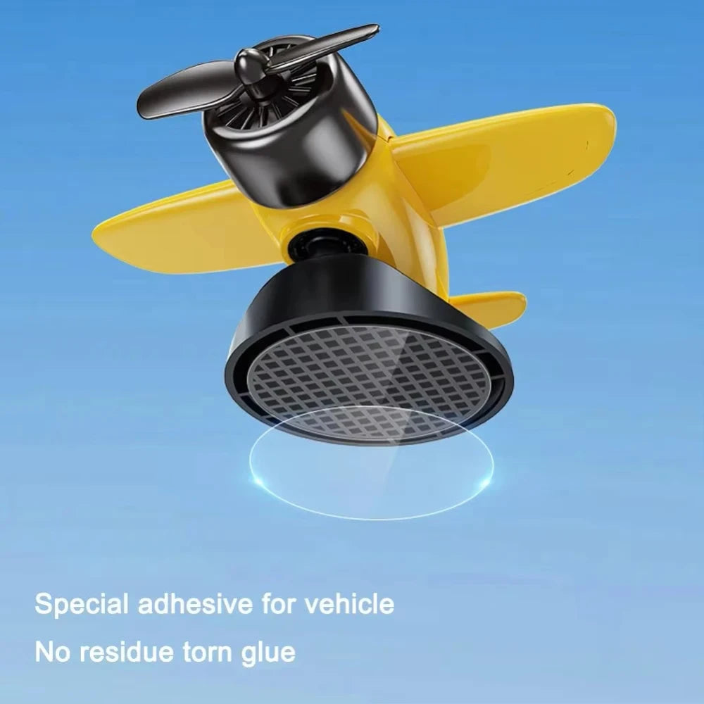 Solar Powered Rotating Airplane Dashboard Ornament