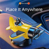 Solar Powered Rotating Airplane Dashboard Ornament