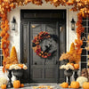Crescent Moon Cat Halloween Wreath