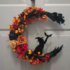 Crescent Moon Cat Halloween Wreath