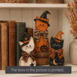 Retro Wooden Halloween Tabletop Decoration Set