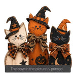 Retro Wooden Halloween Tabletop Decoration Set