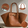 Lychee Texture PU Leather Tote Bag