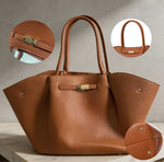Lychee Texture PU Leather Tote Bag