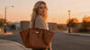 Lychee Texture PU Leather Tote Bag