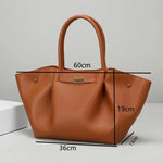 Lychee Texture PU Leather Tote Bag