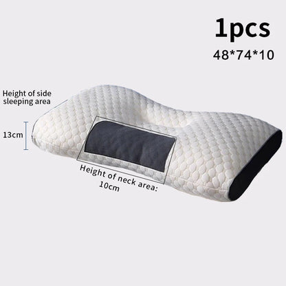 Cervical Support Orthopedic Neck Pillow with 3D Massage & Antibacterial Breathable Mesh - Big Cart Sky