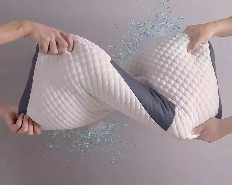 Cervical Support Orthopedic Neck Pillow with 3D Massage & Antibacterial Breathable Mesh - Big Cart Sky
