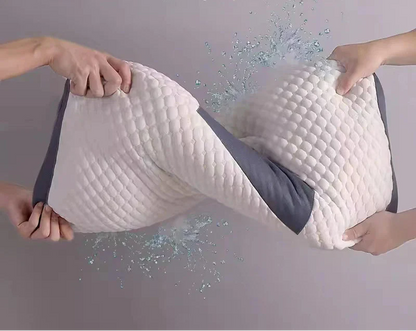 Cervical Support Orthopedic Neck Pillow with 3D Massage & Antibacterial Breathable Mesh - Big Cart Sky