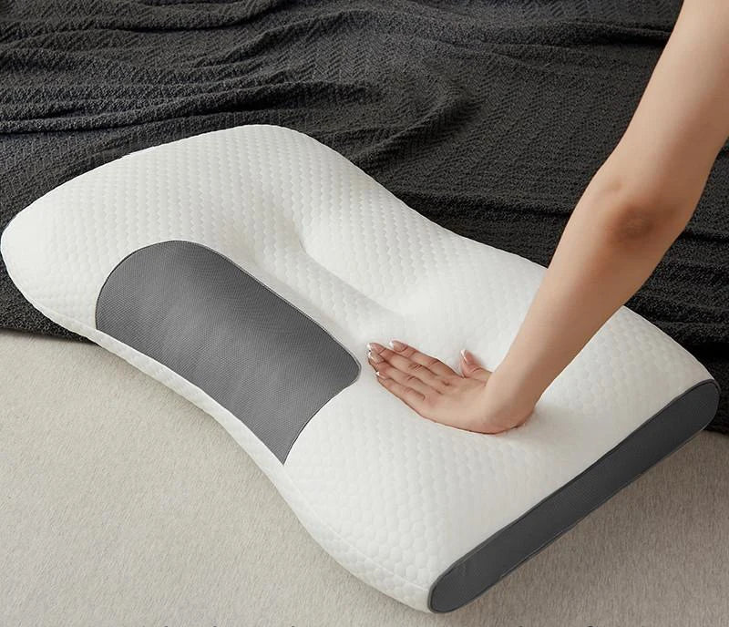 Cervical Support Orthopedic Neck Pillow with 3D Massage & Antibacterial Breathable Mesh - Big Cart Sky