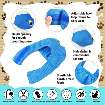 Breathable Cat Muzzle – Stress-Free Grooming & Vet Visits! - Big Cart Sky