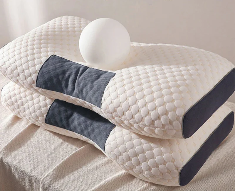 Cervical Support Orthopedic Neck Pillow with 3D Massage & Antibacterial Breathable Mesh - Big Cart Sky