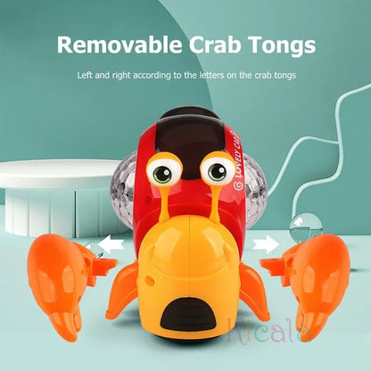 Crawling Crab Baby Toys With Music Light Up Interactive Musical Toys For Baby Dancing Crawling Toys Moving Toddler Toys 0 12