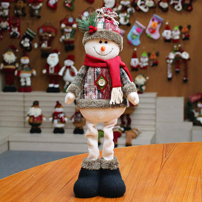 Christmas Decoration Doll Xmas Santa Elk Snowman 18" Soft Flannel Ornaments Home Festive Party Xmas Tree Exquisite Decor Gift