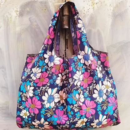 Eco-Friendly Handbag Tote With Large Waterproof Storage For Grocery Hauls - Big Cart Sky