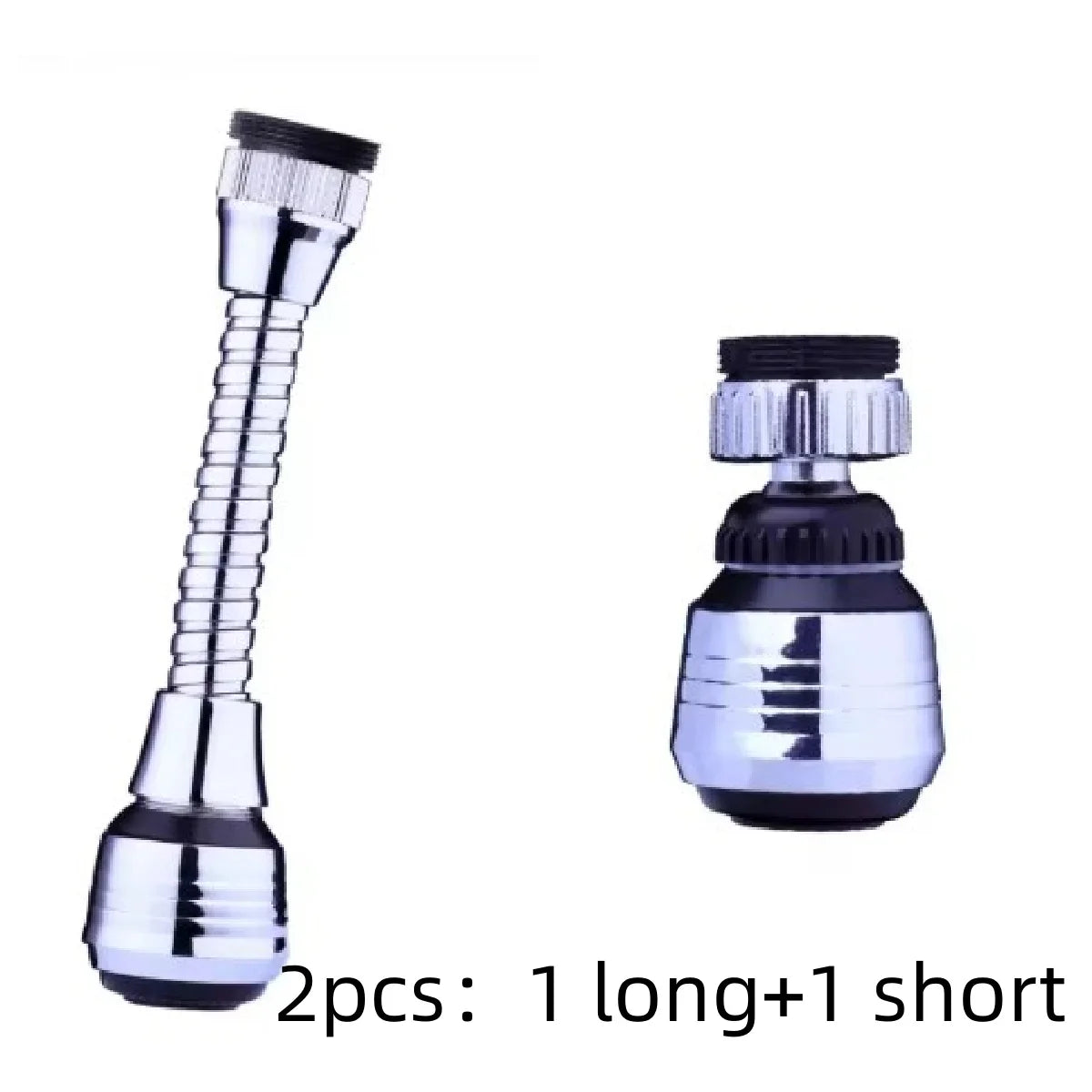 Kitchen Stainless Steel Faucet Sprinkler Water-saving Device Lengthening Rotating Splash Proof Sprinkler Spray Extender Bubbler - Big Cart Sky
