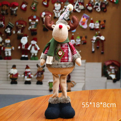 Christmas Decoration Doll Xmas Santa Elk Snowman 18" Soft Flannel Ornaments Home Festive Party Xmas Tree Exquisite Decor Gift