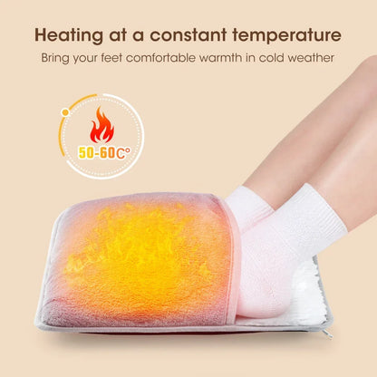 USB Electric Foot Warmer Heating Pad Soft Plush Washable Winter Heater Mat - Big Cart Sky