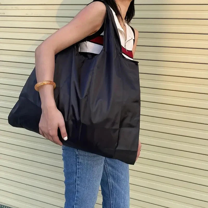 Eco-Friendly Handbag Tote With Large Waterproof Storage For Grocery Hauls - Big Cart Sky