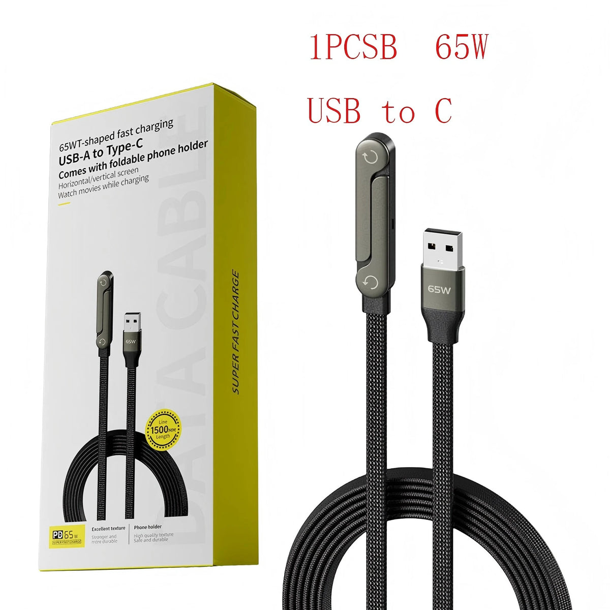 PowerProp™ 240W Stand Cable ⚡📱 Charge Fast. Stand Smart. - Big Cart Sky