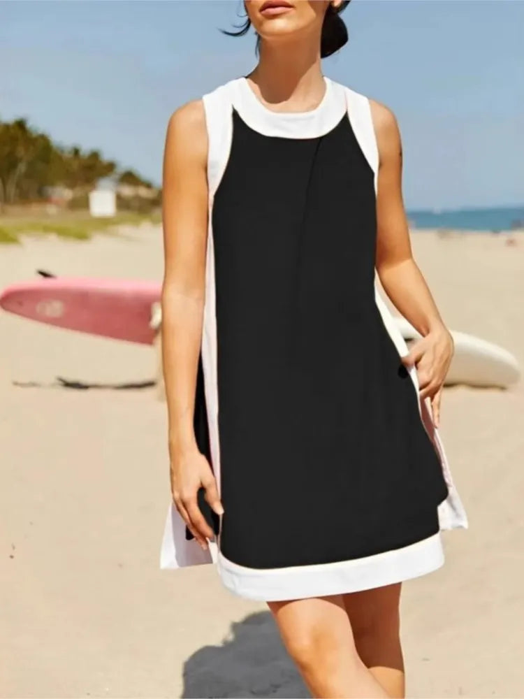 Versatile Vibe: Sleeveless Top & Skirt/Shorts Set - Big Cart Sky