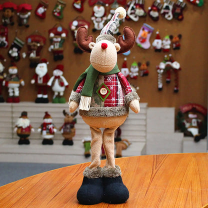 Christmas Decoration Doll Xmas Santa Elk Snowman 18" Soft Flannel Ornaments Home Festive Party Xmas Tree Exquisite Decor Gift