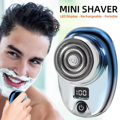 Portable Mini Electric Razor with Wet and Dry Functionality, Fast Charging, Digital Display, and Upgraded 1-Hour Charge Time