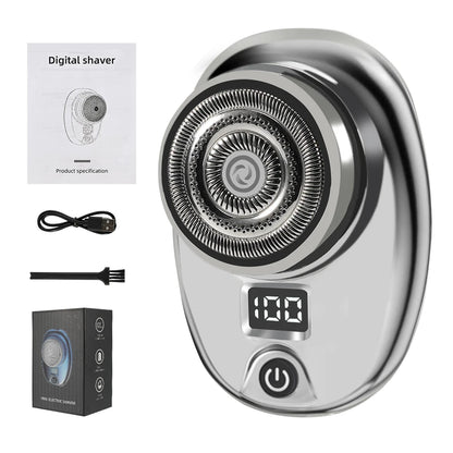 Portable Mini Electric Razor with Wet and Dry Functionality, Fast Charging, Digital Display, and Upgraded 1-Hour Charge Time
