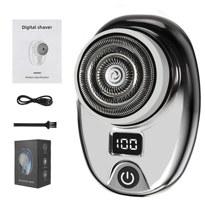 Portable Mini Electric Razor with Wet and Dry Functionality, Fast Charging, Digital Display, and Upgraded 1-Hour Charge Time