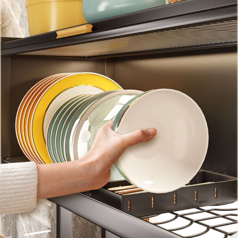 Retractable Hole Plate Kitchen Countertop Dish Drain Rack Multifunctional - Big Cart Sky